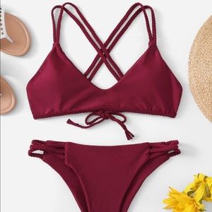 NWT Burgundy Bikini